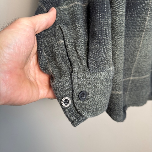 Sullen Craft Collection Mens Flannel Button Up Plaid Shirt Black-Olive XL Pocket - Picture 3 of 14